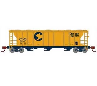 Athearn 28346 N Scale PS-2 2893 Covered Hopper Chessie System B&O 2052 3 Athearn 28346 N Scale PS-2 2893 Covered Hopper Chessie System B&O 2052