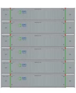 Athearn 28527 HO Scale 53' CIMC Intermodal Container COFC Logistics CFCQ 6 Pack #1
