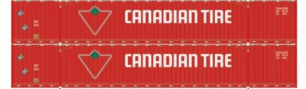 Athearn 28535 HO Scale 60' Intermodal (Singamas) Container Canadian Tire CDAU 2 Pack #1 3 Athearn 28535 HO Scale 60' Intermodal (Singamas) Container Canadian Tire CDAU 2 Pack #1