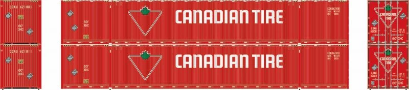 Athearn 28535 HO Scale 60' Intermodal (Singamas) Container Canadian Tire CDAU 2 Pack #1 4 Athearn 28535 HO Scale 60' Intermodal (Singamas) Container Canadian Tire CDAU 2 Pack #1 - Image 2
