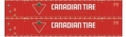 Athearn 28536 HO Scale 60' Intermodal (Singamas) Container Canadian Tire CDAU 2 Pack #2