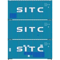 Athearn 28858 HO Scale 20' Intermodal Container 3-Pack SITC
