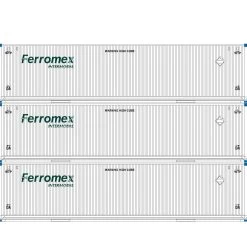 Athearn 29366 HO Scale 53' Jindo Intermodal Container Ferromex FXEU 3-Pack #2