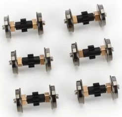 Athearn 40028 40" Locomotive Wheel Assemblys With Gears 6 Pack