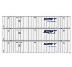 Athearn 40123 HO Scale 53' Stoughton Intermodal Container Swift SWRU 3 Pack #2
