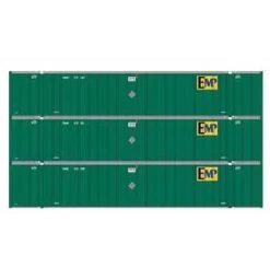 Athearn 40127 HO Scale 53' Stoughton Intermodal Container EMP WMHU 3 Pack #2