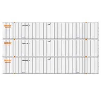 Athearn 40130 HO Scale 53' Stoughton Intermodal Container Optimodal SNLU 3 Pack #1 3 Athearn 40130 HO Scale 53' Stoughton Intermodal Container Optimodal SNLU 3 Pack #1