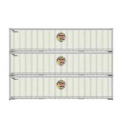 Athearn 63387 HO Scale 40' Smoooth Side Container American Mail Line AML 3 Pack #1