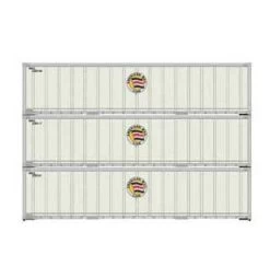 Athearn 63388 HO Scale 40' Smoooth Side Container American Mail Line AML 3 Pack #2