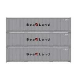 Athearn 63391 HO Scale 40' Smooth Side Container Sealand SEAU 3 Pack #1