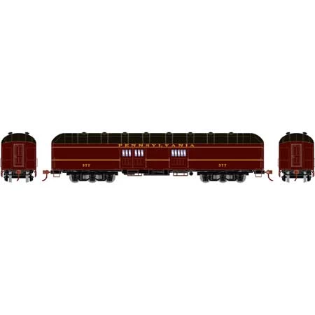 Athearn 73028 HO Scale Arch Roof Passenger Baggage Car Pennsylvania PRR 377 4 Athearn 73028 HO Scale Arch Roof Passenger Baggage Car Pennsylvania PRR 377 - Image 2