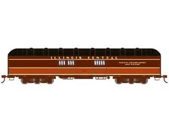 Athearn 73031 HO Scale Arch Roof Passenger Baggage Car Illinois Central IC 567 3 Athearn 73031 HO Scale Arch Roof Passenger Baggage Car Illinois Central IC 567