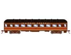 Athearn 73033 HO Scale Arch Roof Passenger Coach Car Illinois Central IC 2121