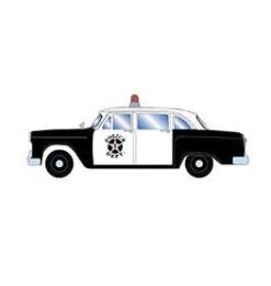 Athearn 74119 HO Scale 1950's Sedan Police Department