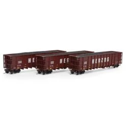 Athearn 7478 HO Scale Thrall High Side Gondola With Load Herzog "Brown" HZGX 3 Pack #3