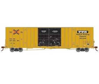 Athearn 75328 HO Scale 60' Gunderson Double Door Hi-Cube Boxcar TTX TBOX 670001 3 Athearn 75328 HO Scale 60' Gunderson Double Door Hi-Cube Boxcar TTX TBOX 670001