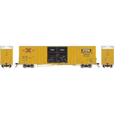 Athearn 75328 HO Scale 60' Gunderson Double Door Hi-Cube Boxcar TTX TBOX 670001 4 Athearn 75328 HO Scale 60' Gunderson Double Door Hi-Cube Boxcar TTX TBOX 670001 - Image 2