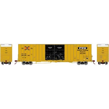 Athearn 75330 HO Scale 60' Gunderson Double Door Hi-Cube Boxcar TTX TBOX 666853 4 Athearn 75330 HO Scale 60' Gunderson Double Door Hi-Cube Boxcar TTX TBOX 666853 - Image 2