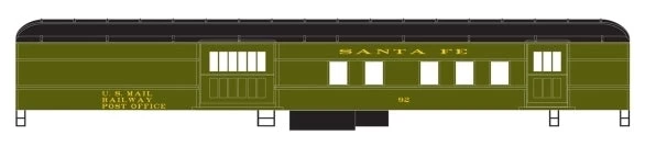 Athearn 78779 HO Scale Heavyweight Passenger Car RPO Santa Fe ATSF 92 - NO 3 Athearn 78779 HO Scale Heavyweight Passenger Car RPO Santa Fe ATSF 92 - NO