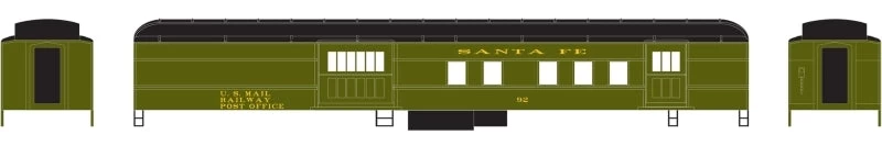 Athearn 78779 HO Scale Heavyweight Passenger Car RPO Santa Fe ATSF 92 - NO 4 Athearn 78779 HO Scale Heavyweight Passenger Car RPO Santa Fe ATSF 92 - NO - Image 2