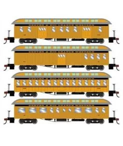 Athearn 84844 HO Scale Overland Passenger Car 4 Pack Denver & Rio Grande Western D&RGW