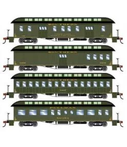 Athearn 84859 HO Scale Overland Passenger Car 4 Pack Southern Railway