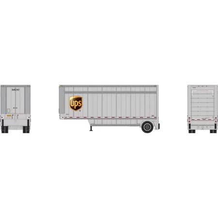Athearn 90212 HO Scale 28' Drop Sill Parcel Trailer UPS Shield 348292 4 Athearn 90212 HO Scale 28' Drop Sill Parcel Trailer UPS Shield 348292 - Image 2