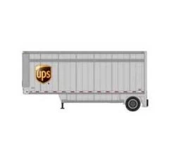 Athearn 90212 HO Scale 28' Drop Sill Parcel Trailer UPS Shield 348292