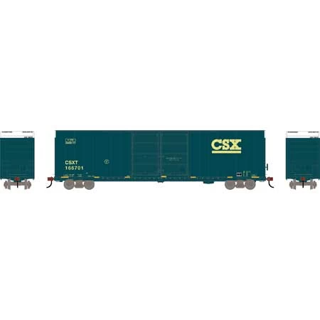 Athearn 90572 HO Scale FMC 60' Double Door Hi-Cube Boxcar Primed For Grime CSX 166701 4 Athearn 90572 HO Scale FMC 60' Double Door Hi-Cube Boxcar Primed For Grime CSX 166701 - Image 2
