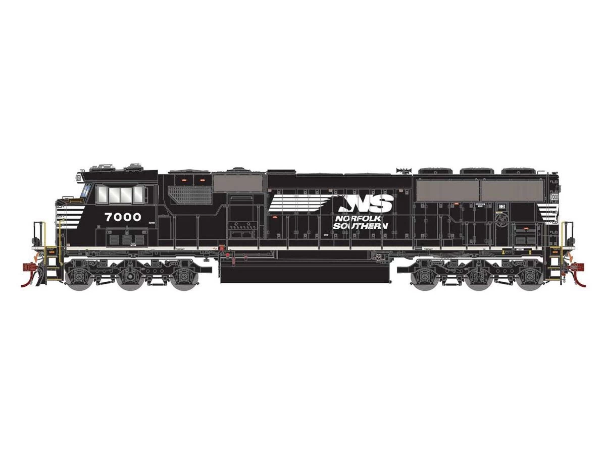 Athearn G65195 HO Scale SD60E Norfolk Southern NS 7000 DC 3 Athearn G65195 HO Scale SD60E Norfolk Southern NS 7000 DC