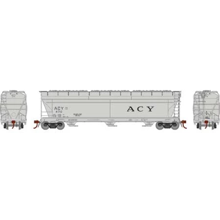 Athearn Genesis G15428 HO Scale ACF 4600 3 Bay Covered Hopper AC&Y 470 4 Athearn Genesis G15428 HO Scale ACF 4600 3 Bay Covered Hopper AC&Y 470 - Image 2