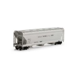 Athearn Genesis G15858 HO Scale ACF 4600 3 Bay Covered Hopper Gulf Mobile & Ohio GM&O 81025