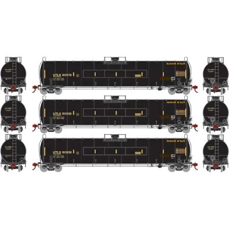 Athearn Genesis G25593 HO Scale 33,900 Gallon LPG Tank Car UTLX 3 Pack #2 4 Athearn Genesis G25593 HO Scale 33,900 Gallon LPG Tank Car UTLX 3 Pack #2 - Image 2