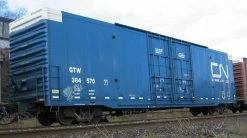 Athearn Genesis G26874 HO Scale 60' Texarkana XB-172 Boxcar CN GTW Blue 384534