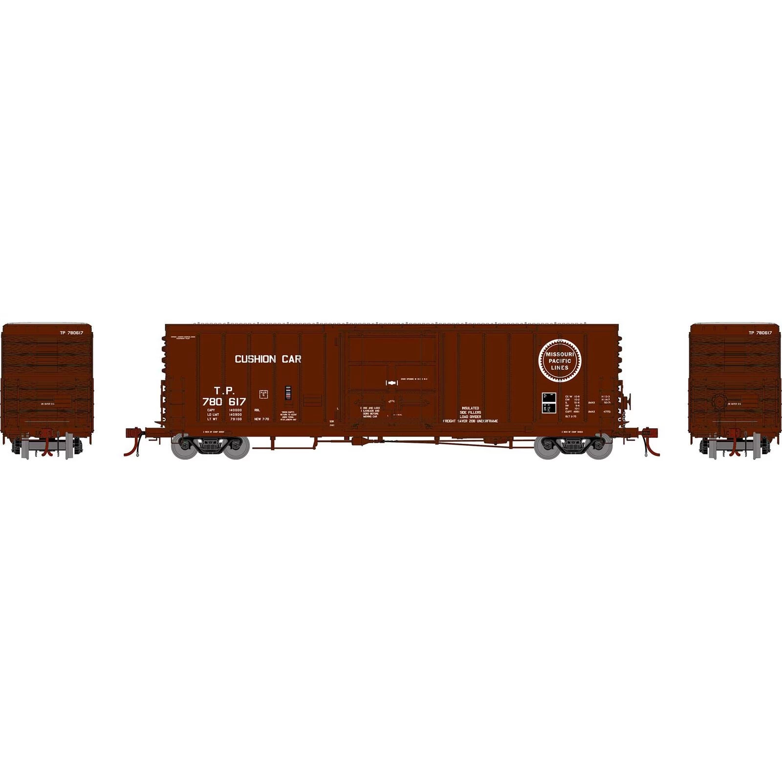 Athearn Genesis G26901 HO Scale 50' PC&F Ext. Post Boxcar Texas & Pacific TP 780617 4 Athearn Genesis G26901 HO Scale 50' PC&F Ext. Post Boxcar Texas & Pacific TP 780617 - Image 2