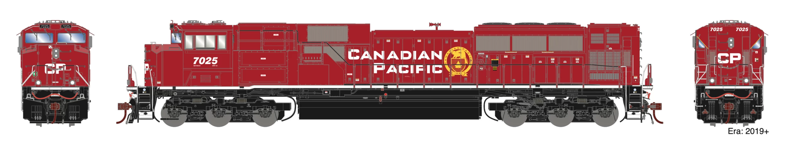 Athearn Genesis G75855 HO Scale SD70ACu Canadian Pacific CP 7025 DCC Sound 4 Athearn Genesis G75855 HO Scale SD70ACu Canadian Pacific CP 7025 DCC Sound - Image 2