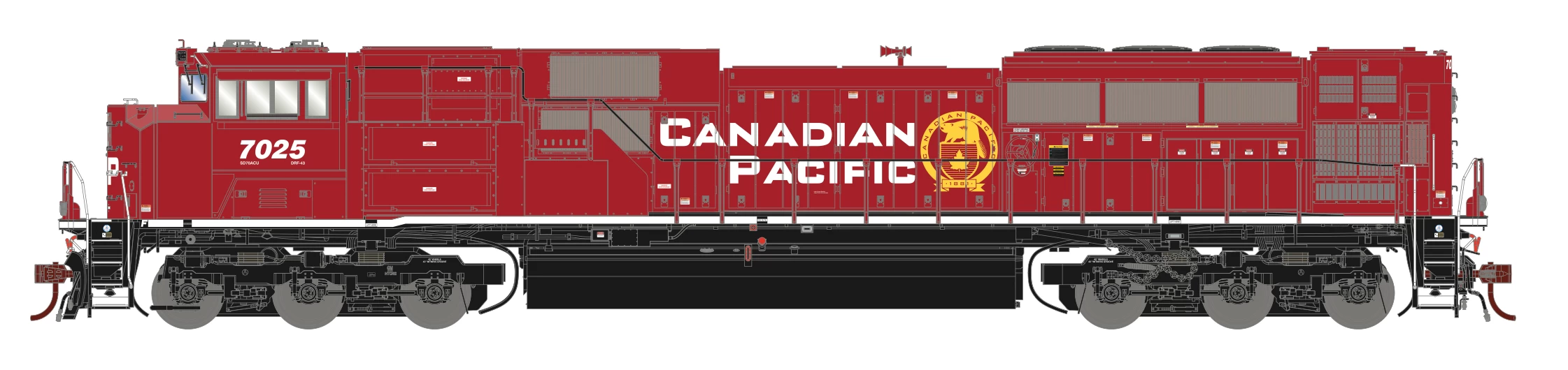 Athearn Genesis G75855 HO Scale SD70ACu Canadian Pacific CP 7025 DCC Sound 3 Athearn Genesis G75855 HO Scale SD70ACu Canadian Pacific CP 7025 DCC Sound