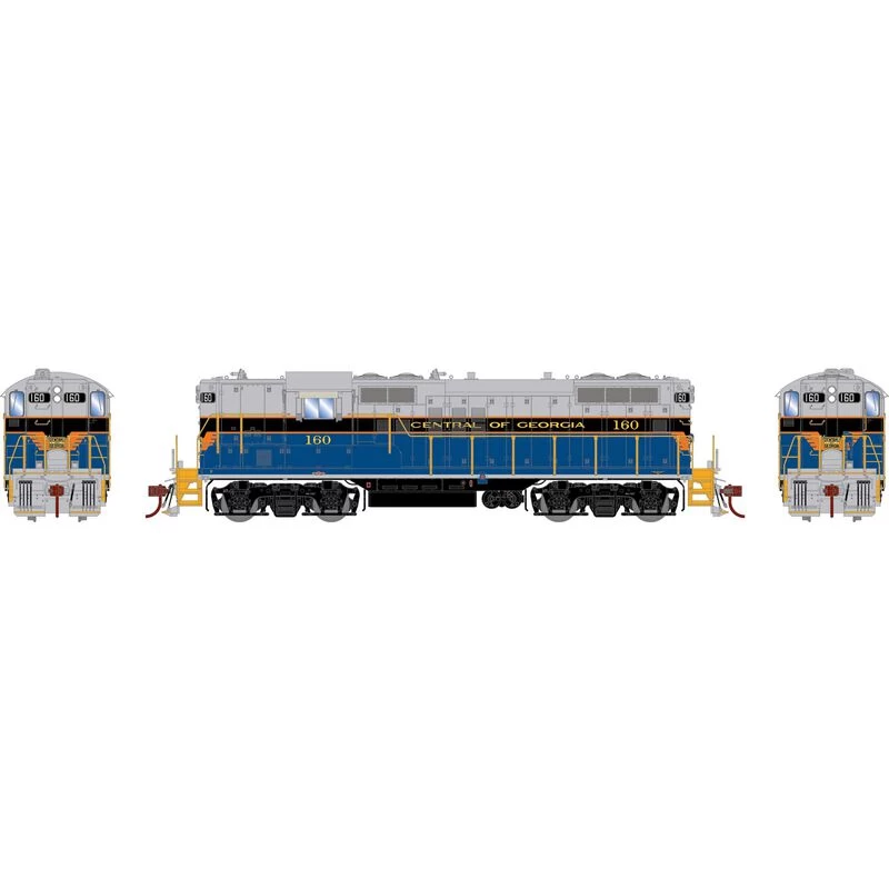 Athearn Genesis G82736 HO Scale EMD GP9 Central Of Georgia CG 160 DC 4 Athearn Genesis G82736 HO Scale EMD GP9 Central Of Georgia CG 160 DC - Image 2
