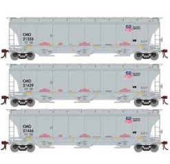 Athearn Genesis G89968 HO Scale Trinity 3 Bay Covered Hopper Union Pacific CMO 3 Pack #1