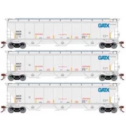 Athearn Genesis G89988 HO Scale Trinity 3 Bay Covered Hopper GATX/GACX 3 Pack