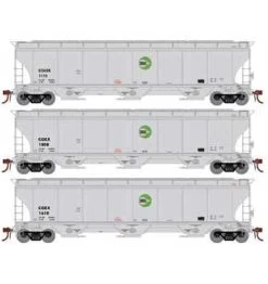 Athearn Genesis G89995 HO Scale Trinity 3 Bay Covered Hopper Cargill CGOX/CGEX 3 Pack #2