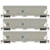 Athearn Genesis G90002 HO Scale Trinity 3 Bay Covered Hopper DJJX 3 Pack