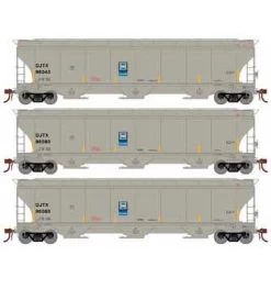 Athearn Genesis G90002 HO Scale Trinity 3 Bay Covered Hopper DJJX 3 Pack