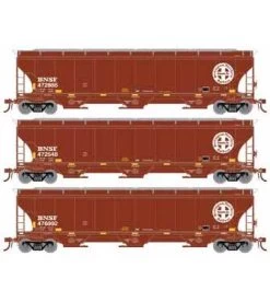 Athearn Genesis G90005 HO Scale Trinity 3 Bay Covered Hopper BNSF "Circle/Cross" 3 Pack #1
