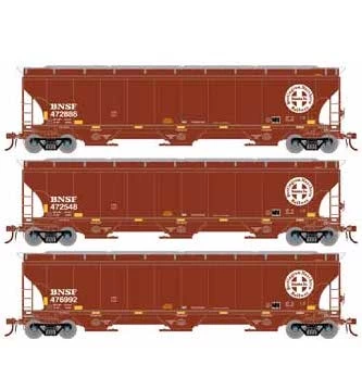 Athearn Genesis G90005 HO Scale Trinity 3 Bay Covered Hopper BNSF "Circle/Cross" 3 Pack #1 3 Athearn Genesis G90005 HO Scale Trinity 3 Bay Covered Hopper BNSF "Circle/Cross" 3 Pack #1