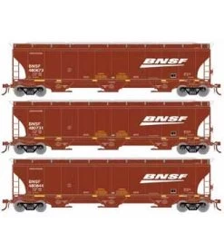 Athearn Genesis G90010 HO Scale Trinity 3 Bay Covered Hopper BNSF "Wedge/Swoosh" 3 Pack #2