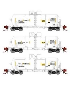 Athearn Genesis GN15332 N Scale 13,000 Gallon Acid Tank Car "White" UTLX 3 Pack