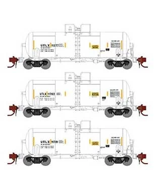 Athearn Genesis GN15332 N Scale 13,000 Gallon Acid Tank Car "White" UTLX 3 Pack 3 Athearn Genesis GN15332 N Scale 13,000 Gallon Acid Tank Car "White" UTLX 3 Pack