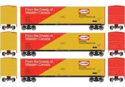 Athearn HO 76127 50' Youngstown Plug Door Boxcar Canfor USEX 3 Pack