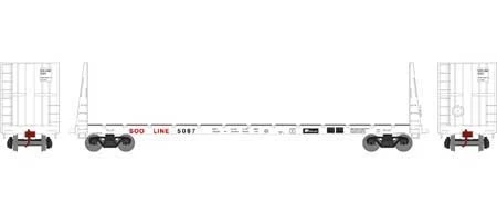 Athearn HO 90551 60' Bulkhead Flatcar SOO Line 5087 4 Athearn HO 90551 60' Bulkhead Flatcar SOO Line 5087 - Image 2